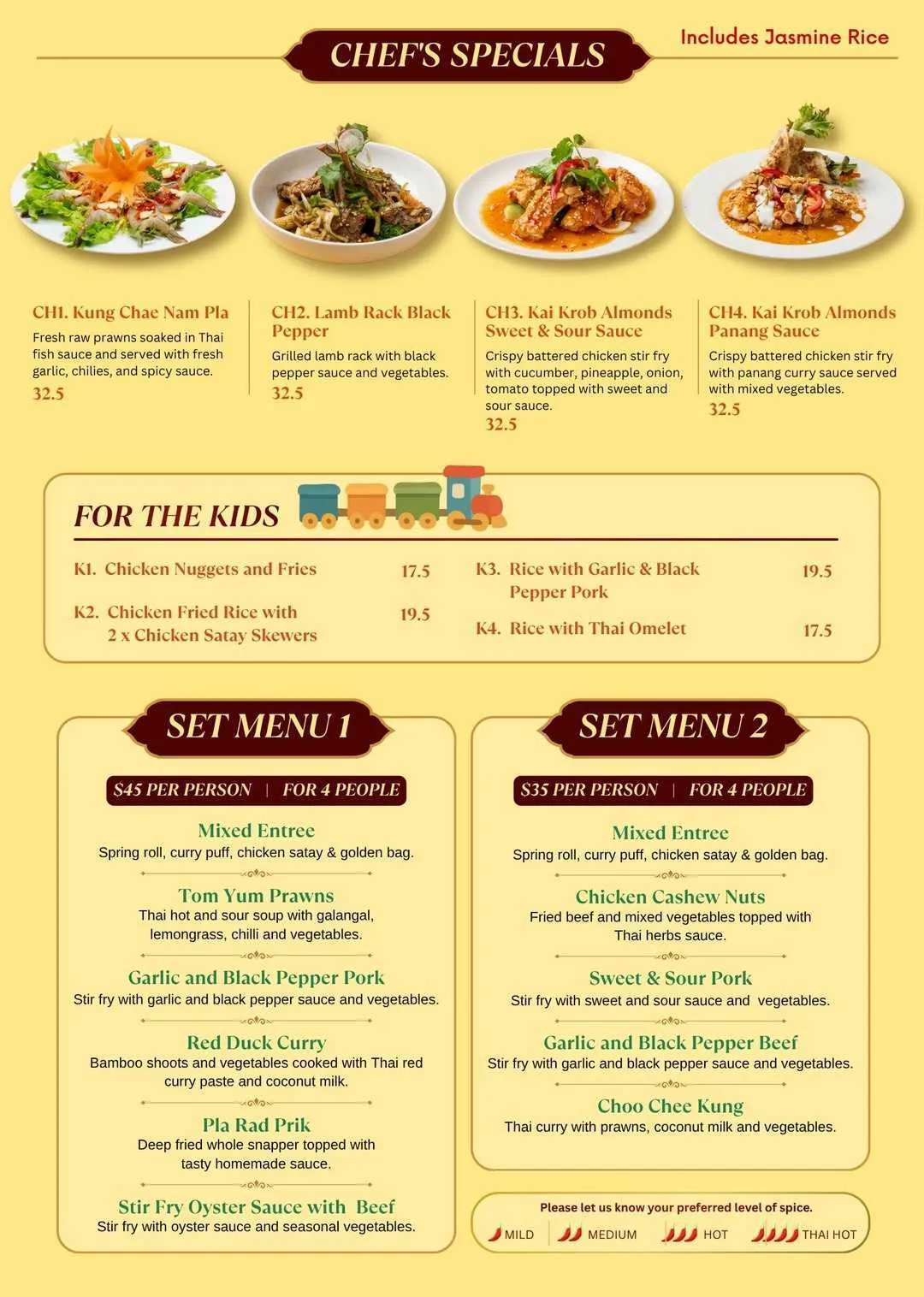 Dinner Menu